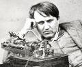Thomas Edison After Working for Many Days on His Phonograph Invention