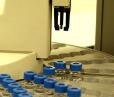 Autosampler Robot on Gas Chromatograph Handling Sample Vials